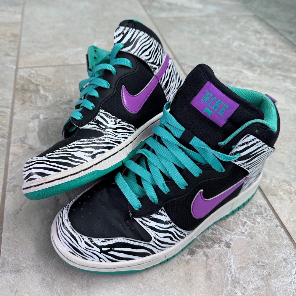 Nike Dunk 6.0 Premium High Liquid City Liberty Zebra Sky Rare - Picture 2 of 11